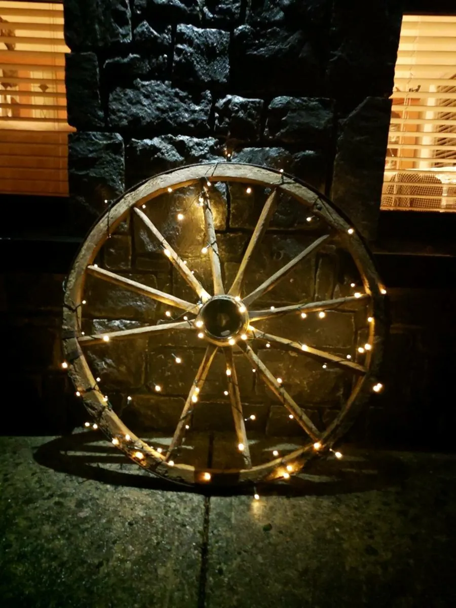 Vintage cart wheel