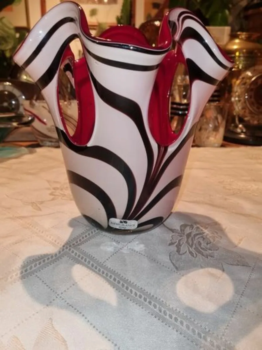 Newgrange Living Red Zebra Vase - Image 1
