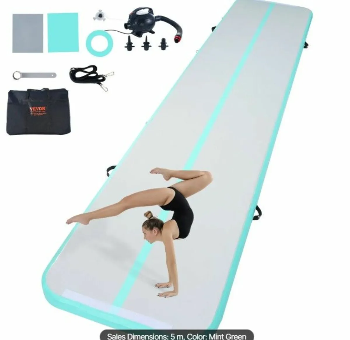16ft Inflatable Gymnastics Air Mat with Electric P - Image 3