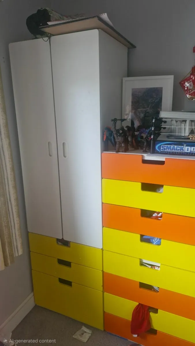 Ikea Plasta children's Wardrobe set with drawers