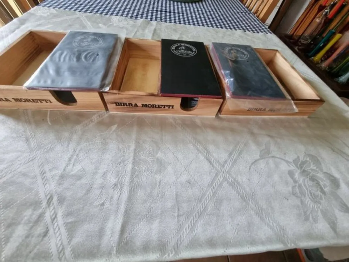 Eight wooden Birra Moretti boxes - Image 3