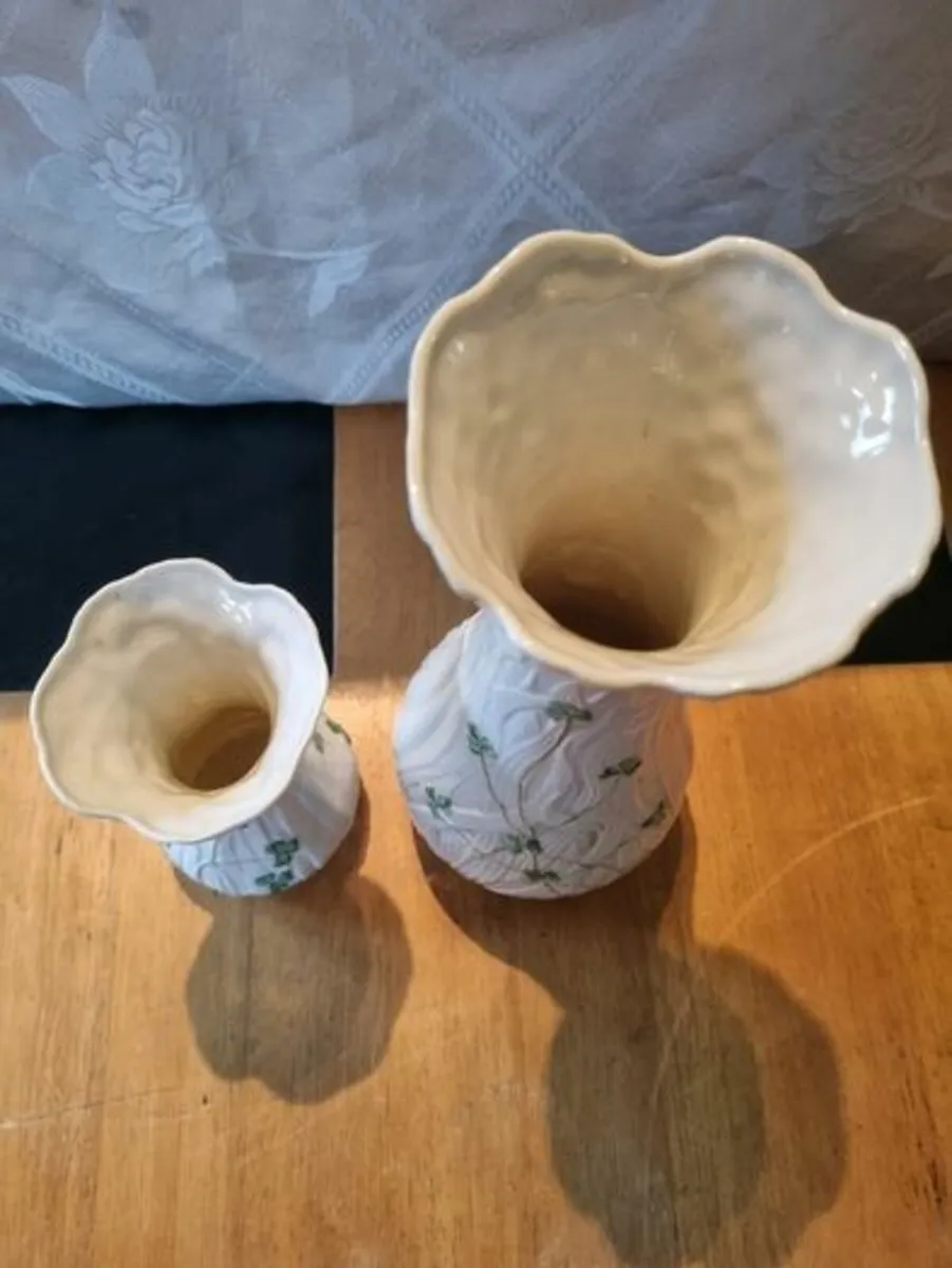 Belleek two vases - Image 3