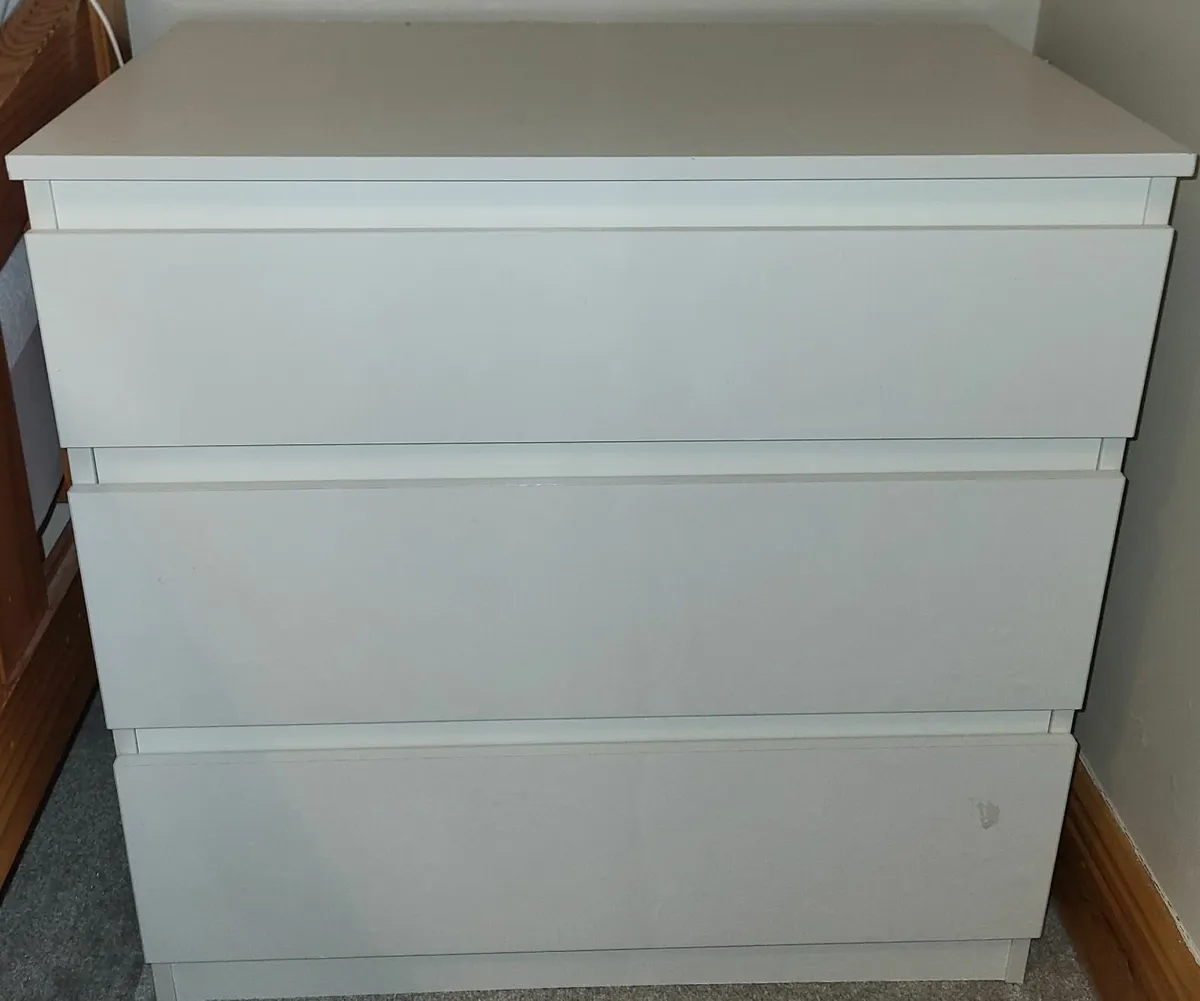 IKEA Malm Chest of 3 drawers, white - Image 1