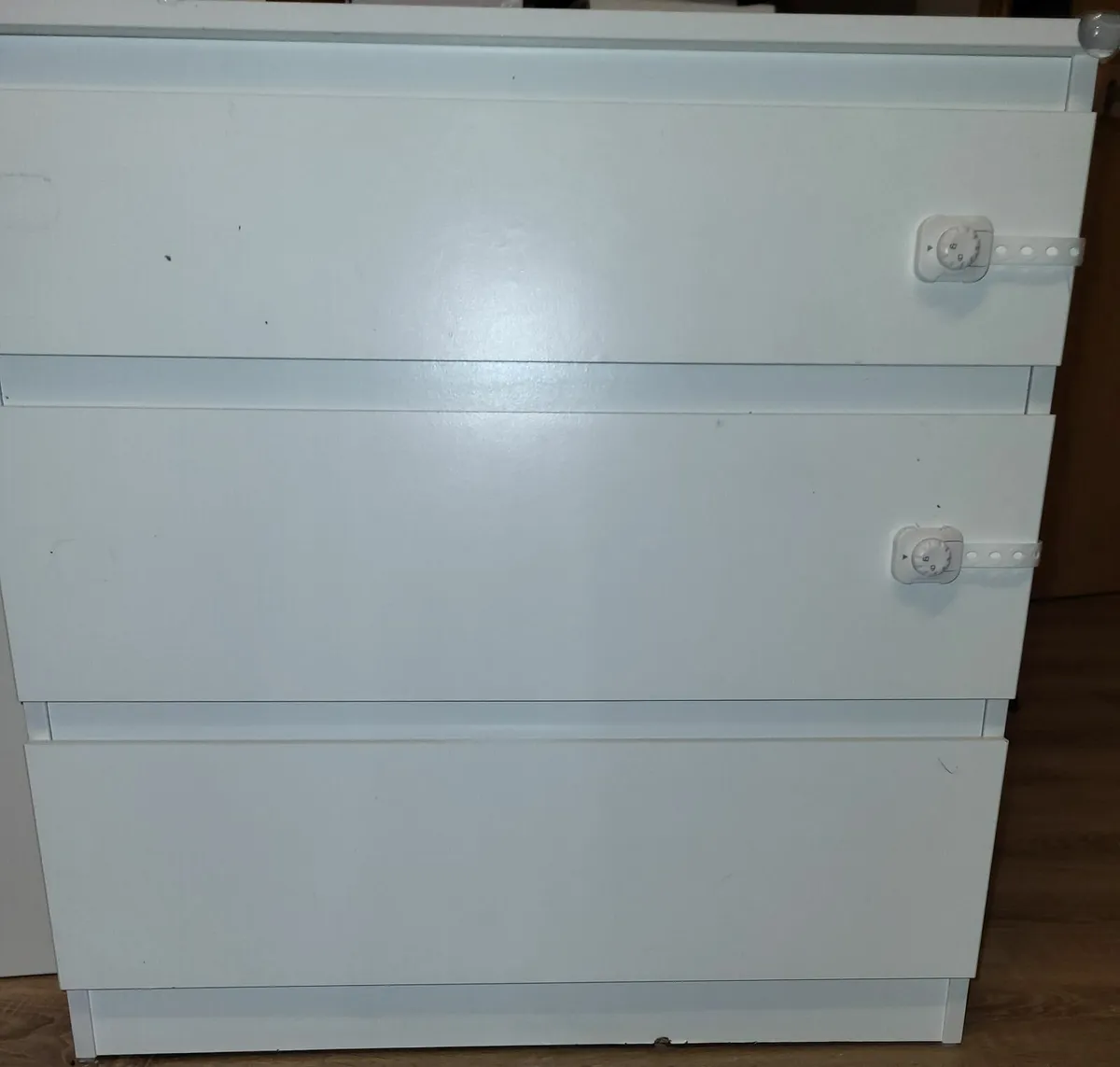 IKEA Malm Chests of 3 drawers with baby proofing