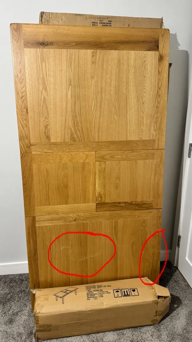 Solid Oak Extending Dining Table Brand New - Image 1