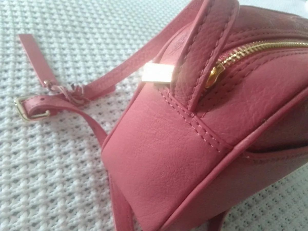 Paul Costelloe pink soft leather crossbody bag new - Image 4