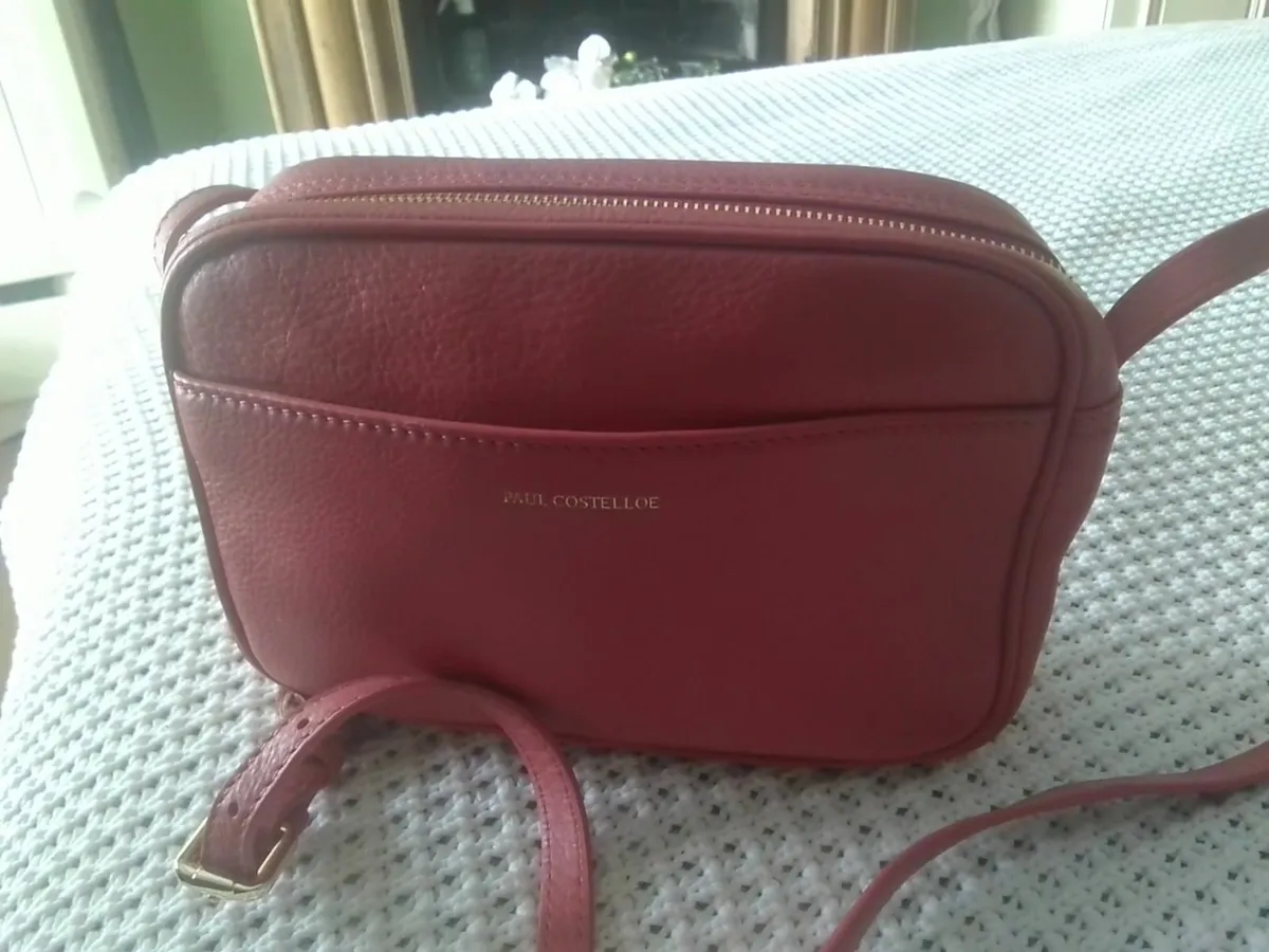 Paul Costelloe pink soft leather crossbody bag new - Image 1