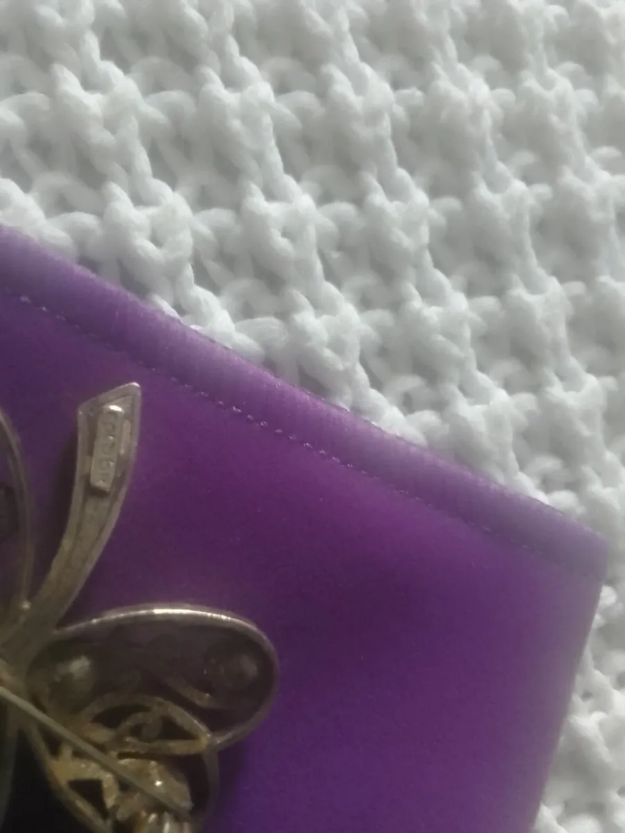 Vintage sol'dor multi col  shamrock brooch - Image 4