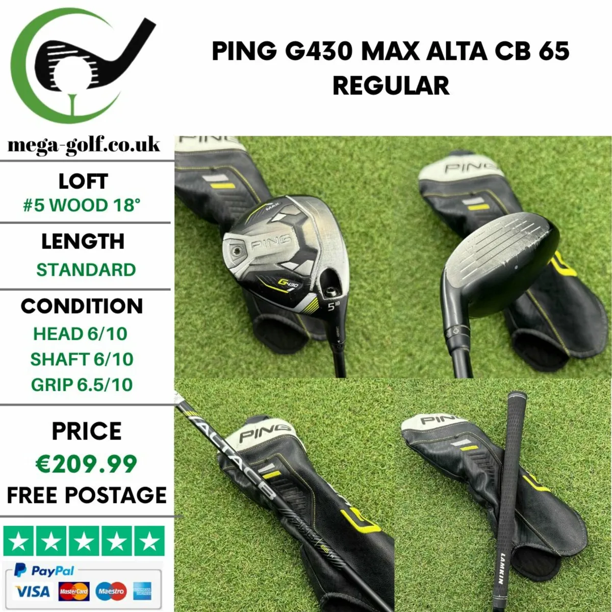 Ping G430 Max #5 Wood 18° / Alta CB 65 Regular - Image 1