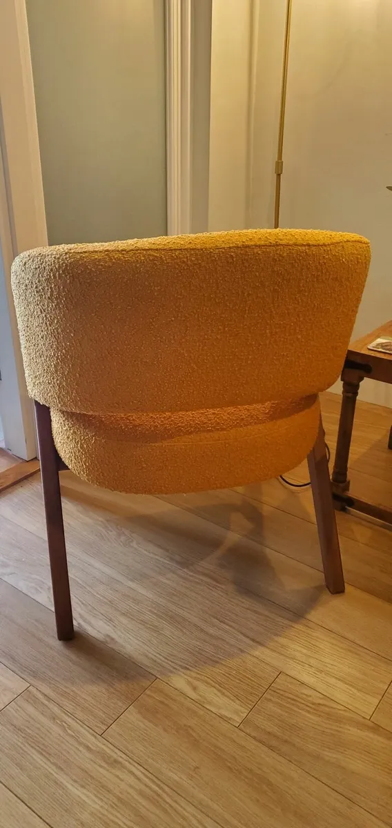 Mustard Boucle Boho Chair - Carraig Donn - Image 3