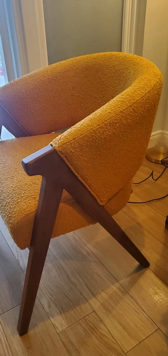 Mustard Boucle Boho Chair - Carraig Donn - Image 4