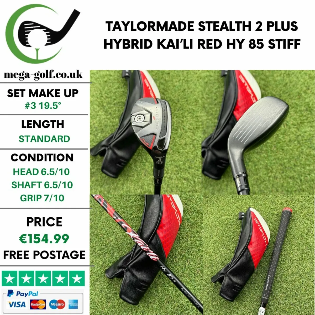 Taylormade Stealth 2 Plus Hybrid / #3 19.5° /Stiff - Image 1