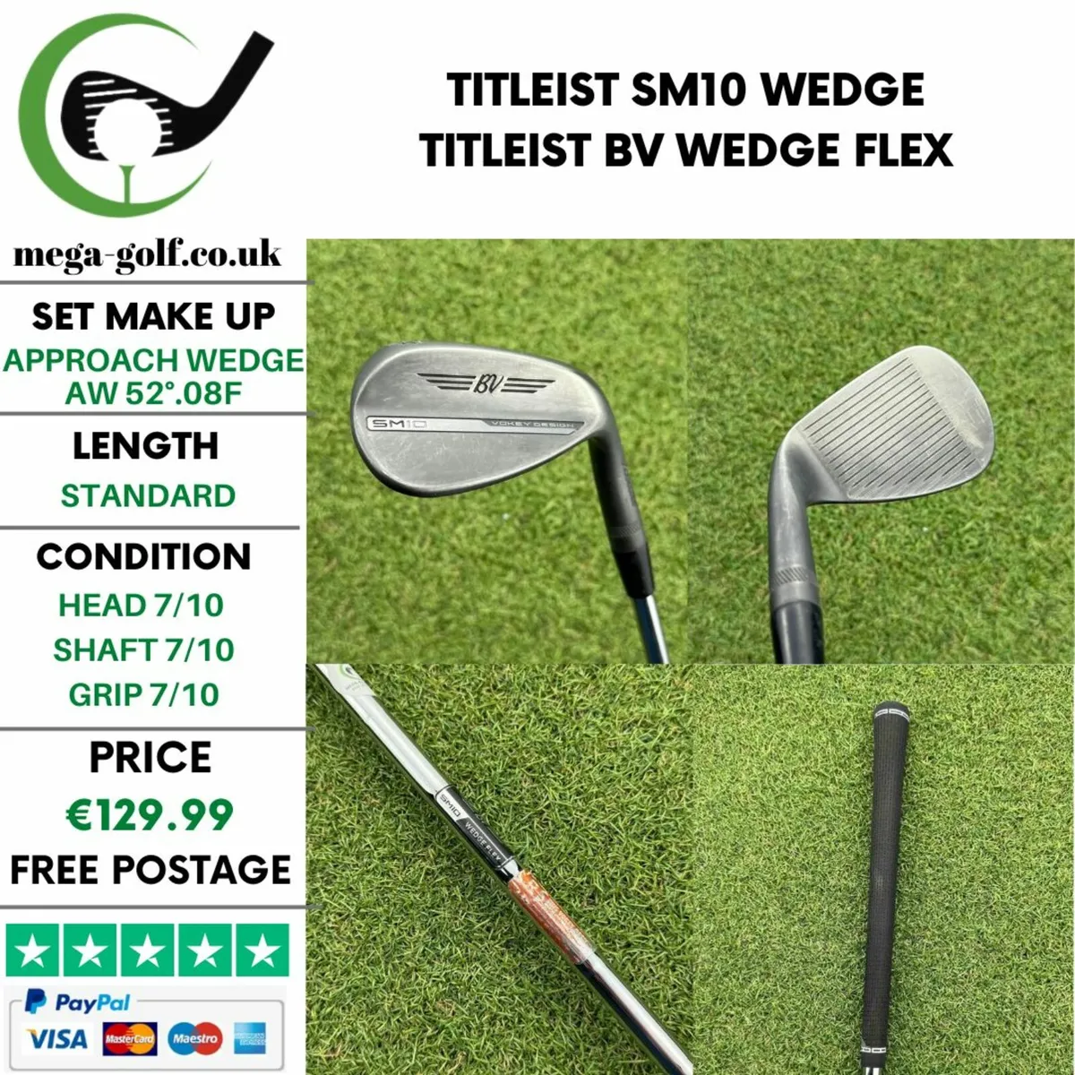 Titleist SM10 Wedge Aw 52°.08F / Titleist BV Wedge - Image 1