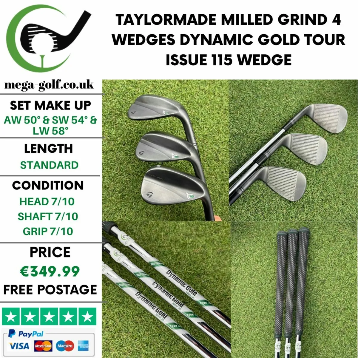Taylormade Milled Grind 4 Wedges Set - Image 1