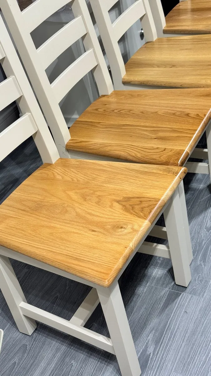 Oak Dining Chairs New Ex Display - Image 1