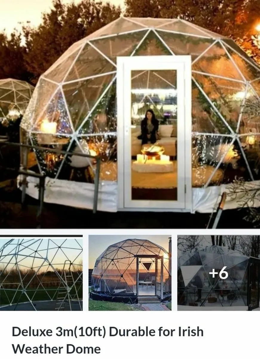 Luxury 3m(10ft) Clear Tinted  Dome Igloo - Image 1