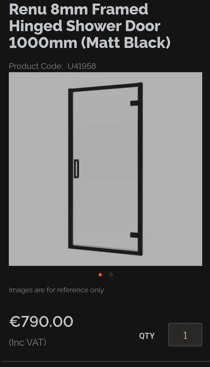 Glass shower door - Image 1