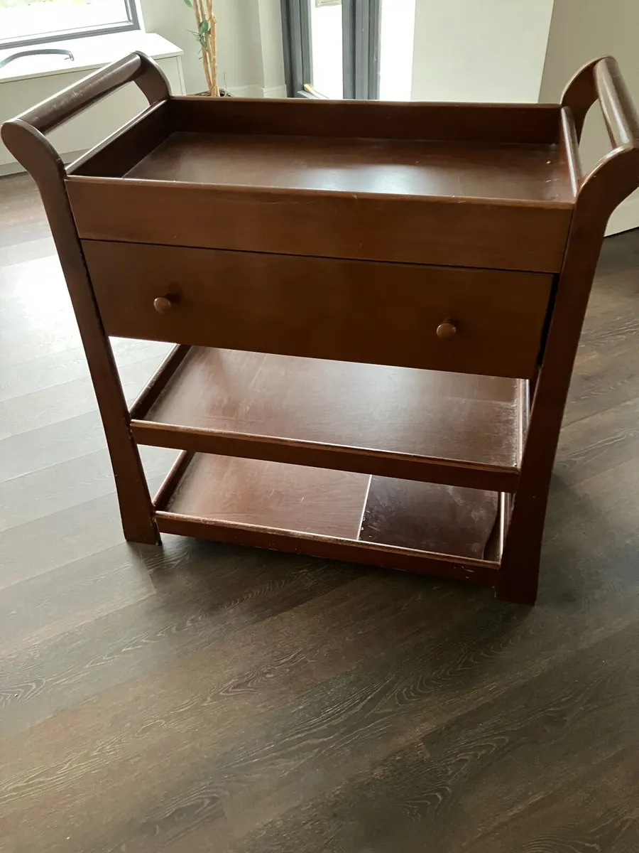 Baby Changing Unit- Solid Mahogany - Image 1