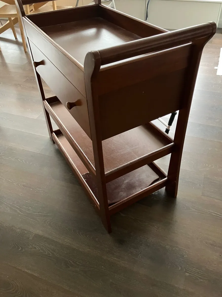 Baby Changing Unit- Solid Mahogany - Image 2