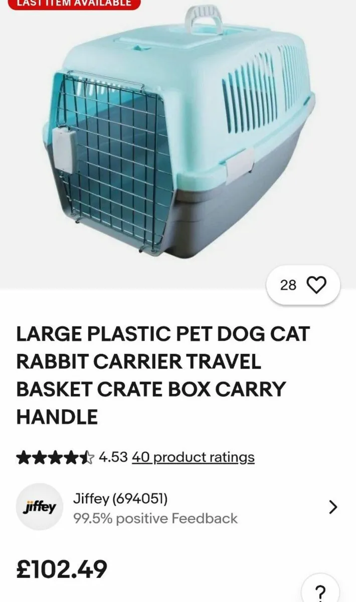 New Animal Carrier Cage Transporter - Image 2