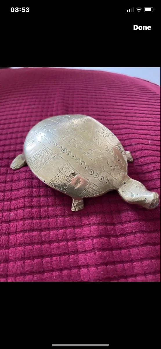 Brass Turtle Paperweight - Image 1