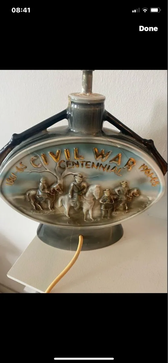 Vintage US Civil War Ceramic Decanter - Image 1