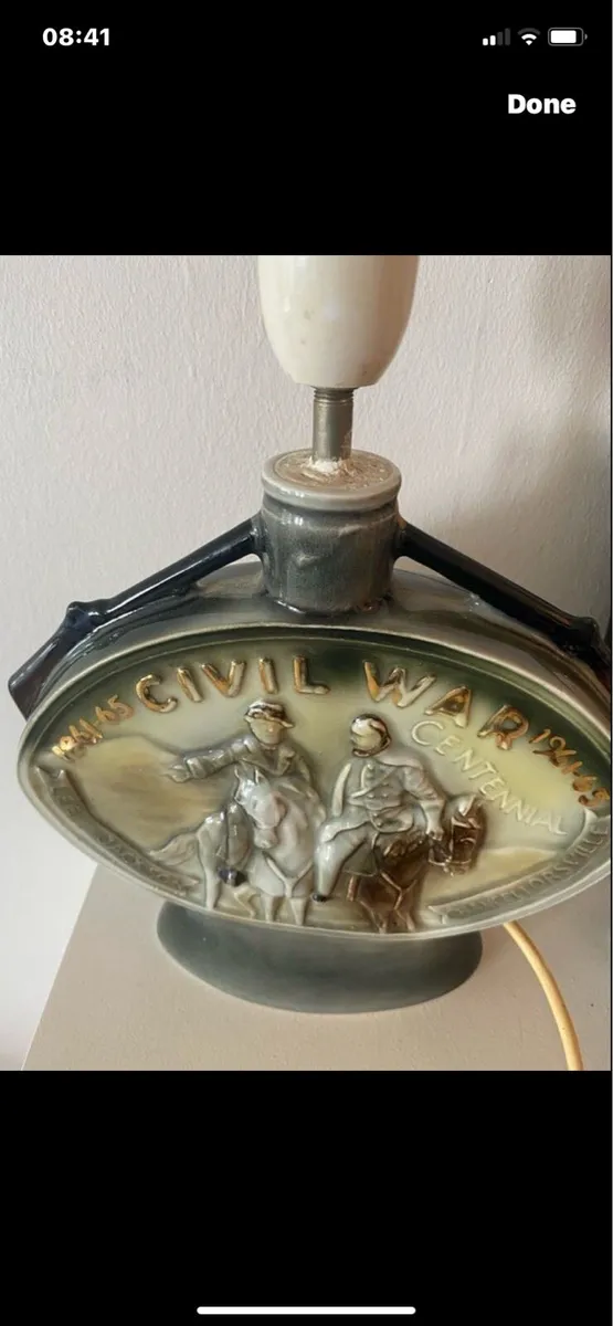 Vintage US Civil War Ceramic Decanter - Image 2