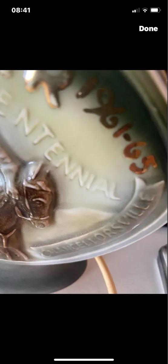 Vintage US Civil War Ceramic Decanter - Image 4