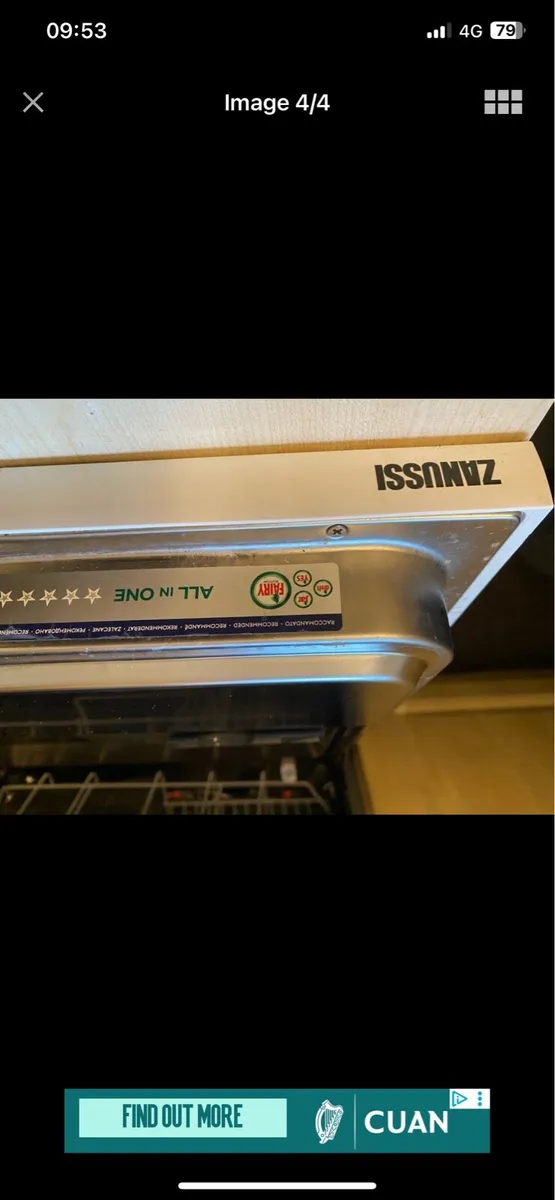 Zanussi Integrated Dishwasher - Image 2