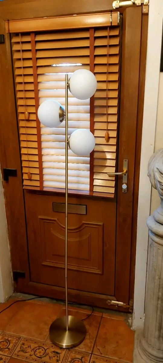 Modern Gold Glass Floor  Lamp - Image 2