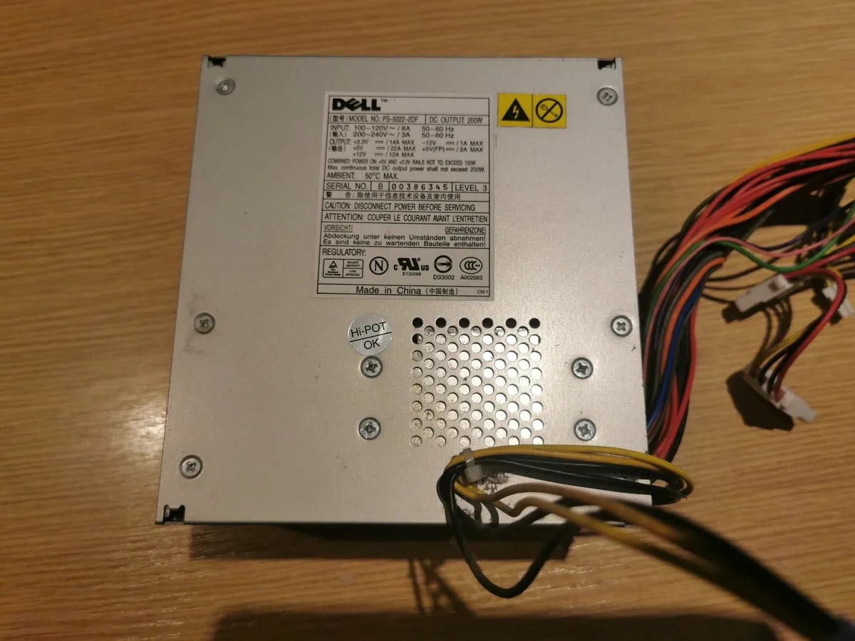Dell 200w Psu Atx Pc Power Supply Unit Ps-5022-2df - Image 2
