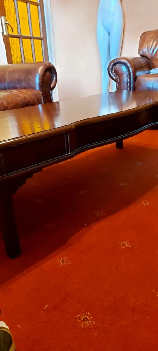 Vintage mahogany coffee table - Image 4