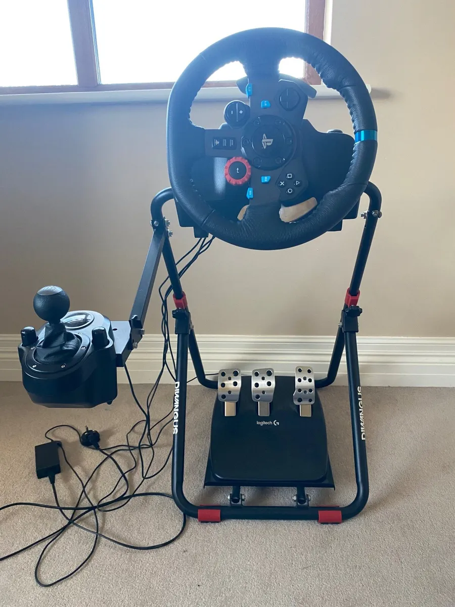 Gaming Steering Wheel, Gear Shifter & Stand & Seat - Image 1