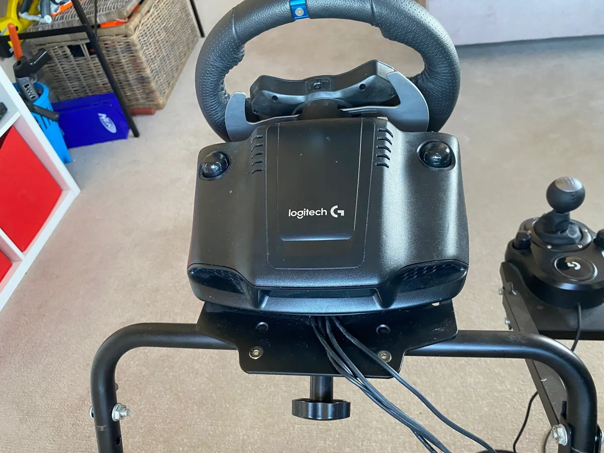 Gaming Steering Wheel, Gear Shifter & Stand & Seat - Image 4