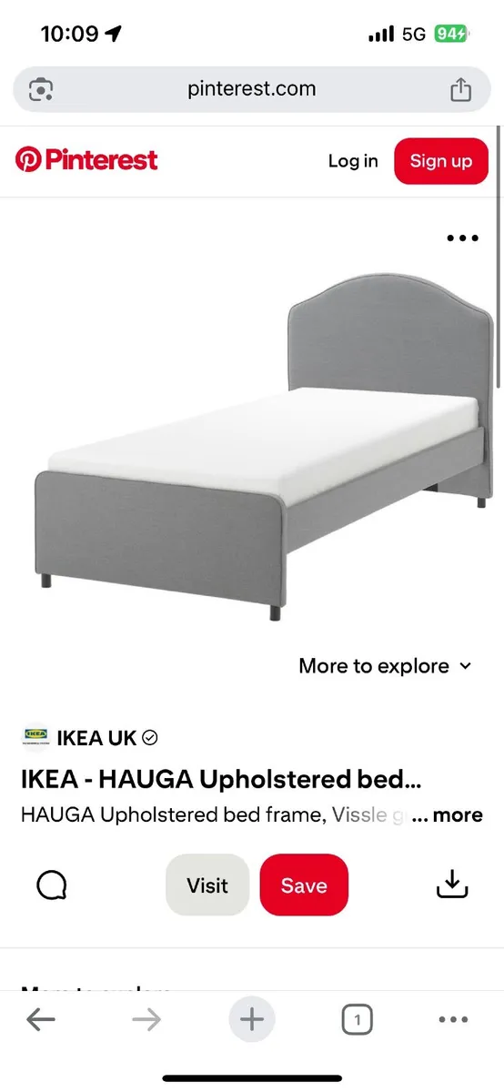 Upholstered Single bed