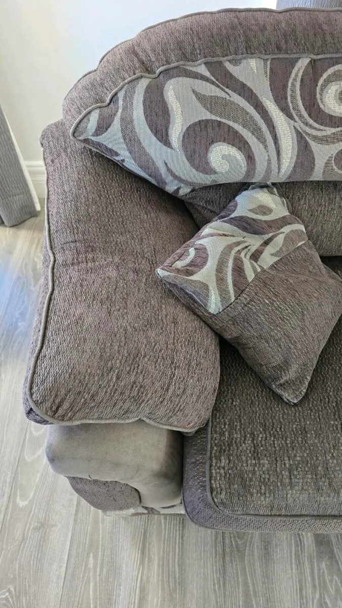 2 + 3 Seater Couches with footstool - Image 2