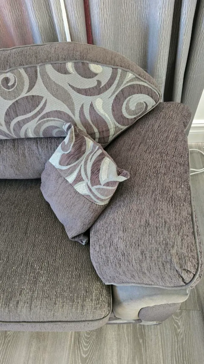 2 + 3 Seater Couches with footstool - Image 3