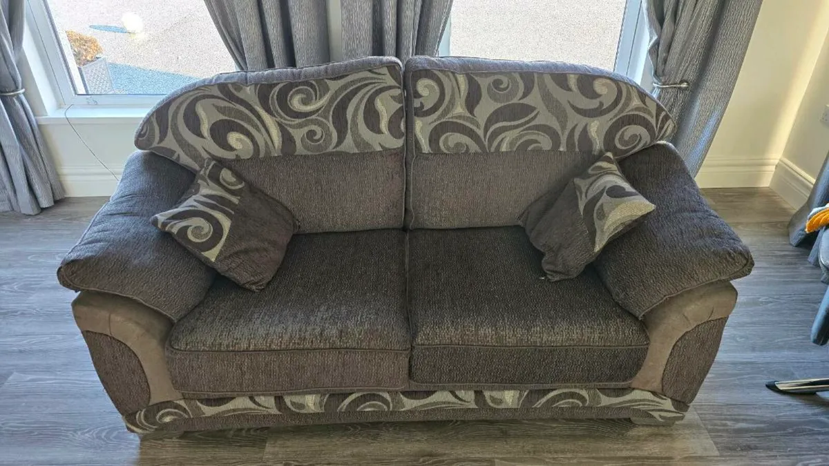 2 + 3 Seater Couches with footstool - Image 4