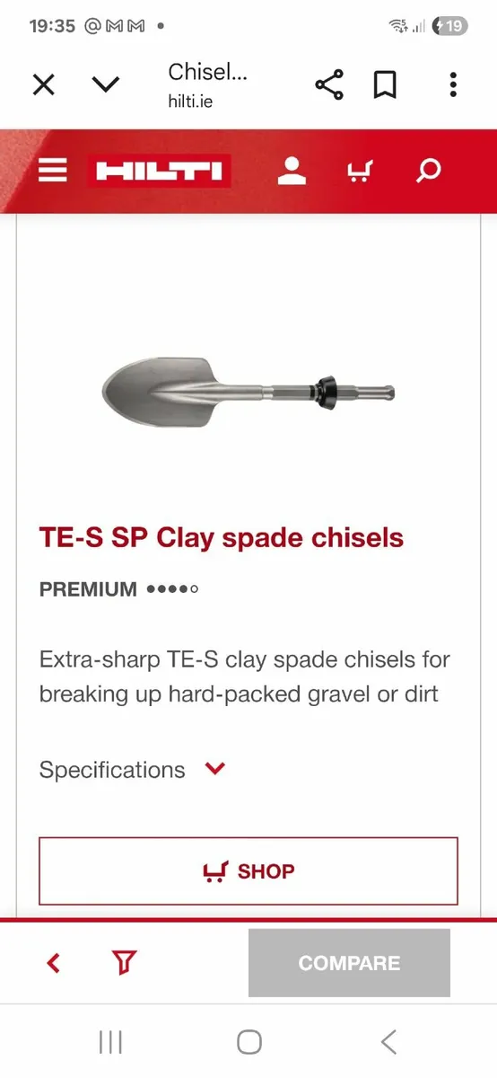 HILTI CHISEL FOR TE1000 TE905 TE800 TE1500 TE2000 - Image 4