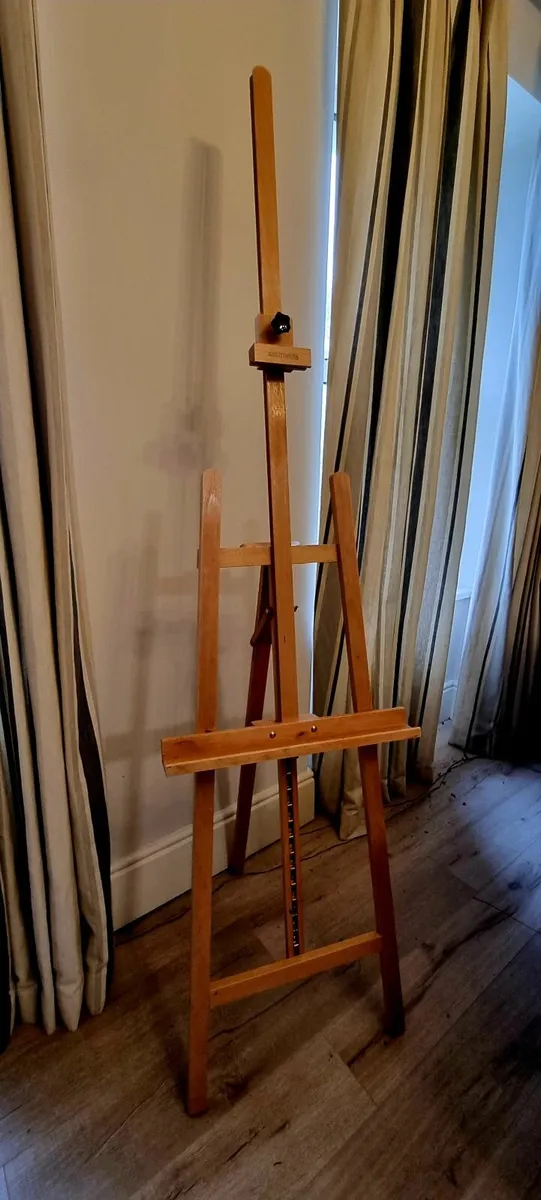 Easel + 2 canvas + paints + set of brushes - Image 1