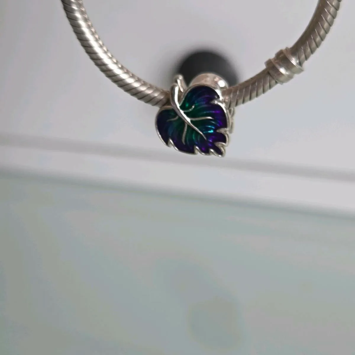 Pandora charm purple&green leaf perfect condition - Image 4