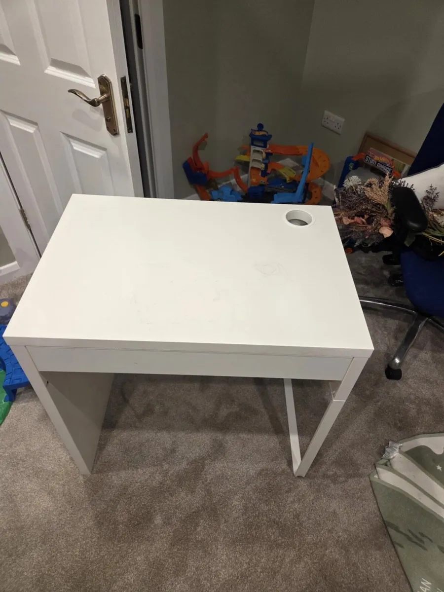 White IKEA Desk - Image 1
