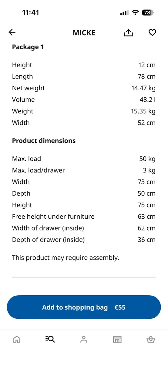 White IKEA Desk - Image 4