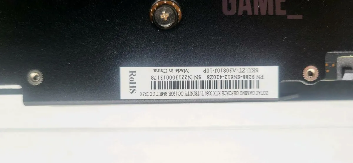 Rtx 3080ti Zotac Trinity OC 12gb graphics card - Image 3