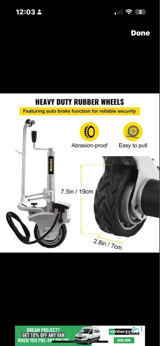 12v electric Motorised Jockey Wheel NEW KIT - Image 1