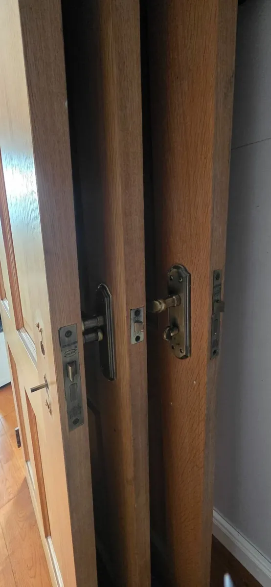 6 x internal solid oak doors - Image 3