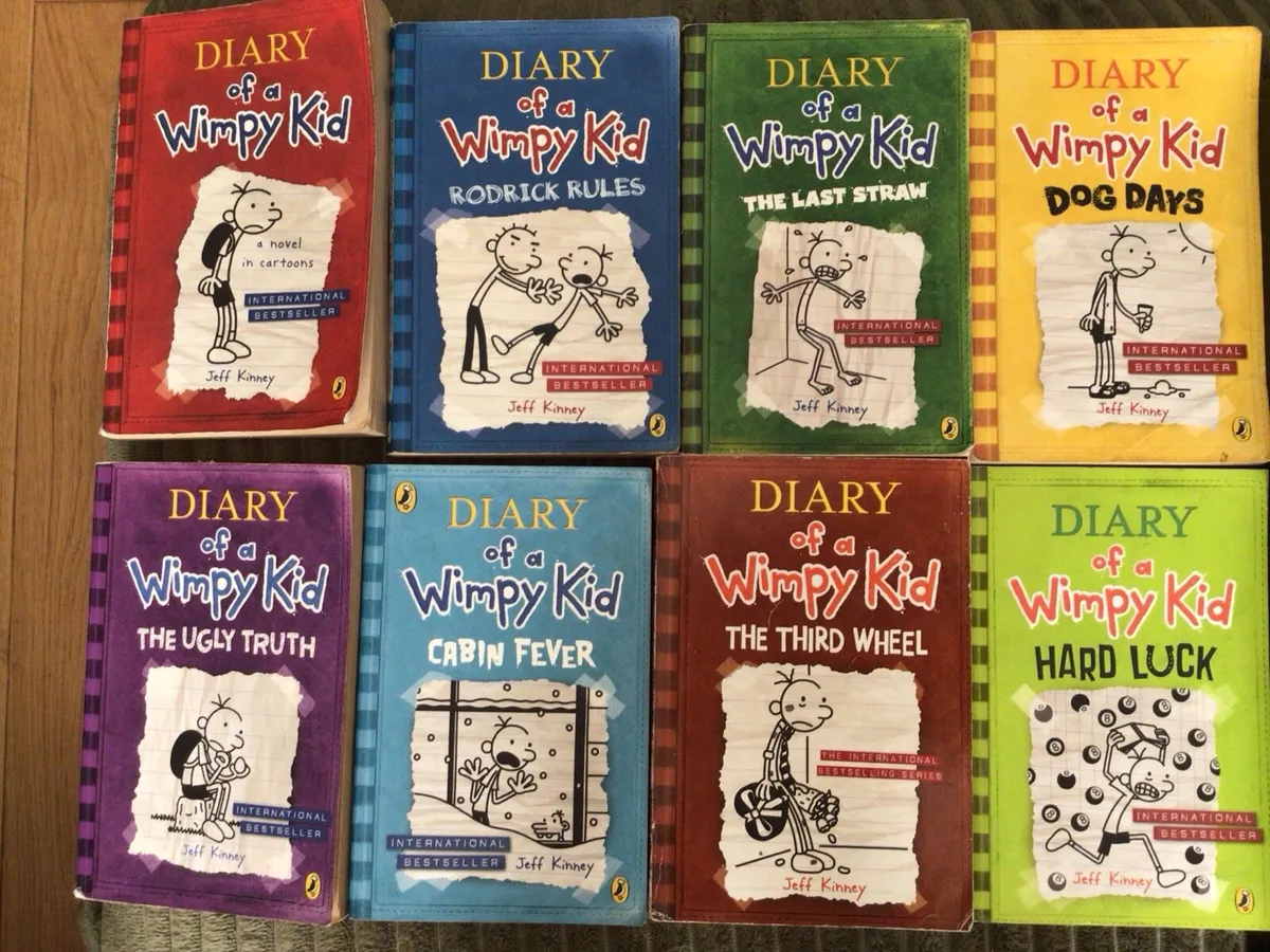 Diary of a wimpy kid books (1-8) - Image 1
