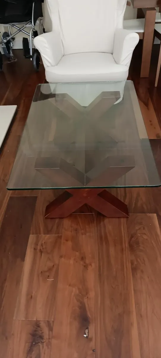 Glass coffee table
