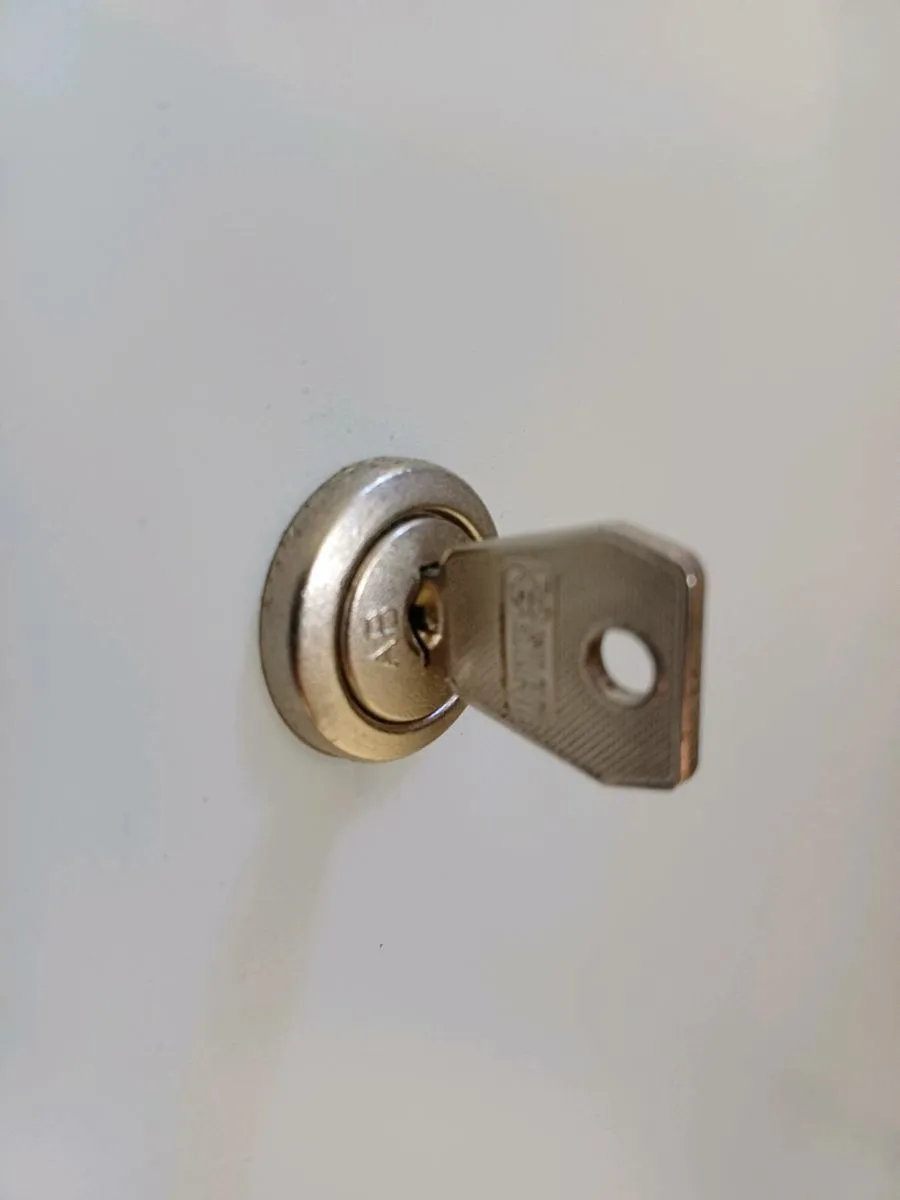 1.3m Bisley Light Grey Steel Tambour Cabinet - Image 4