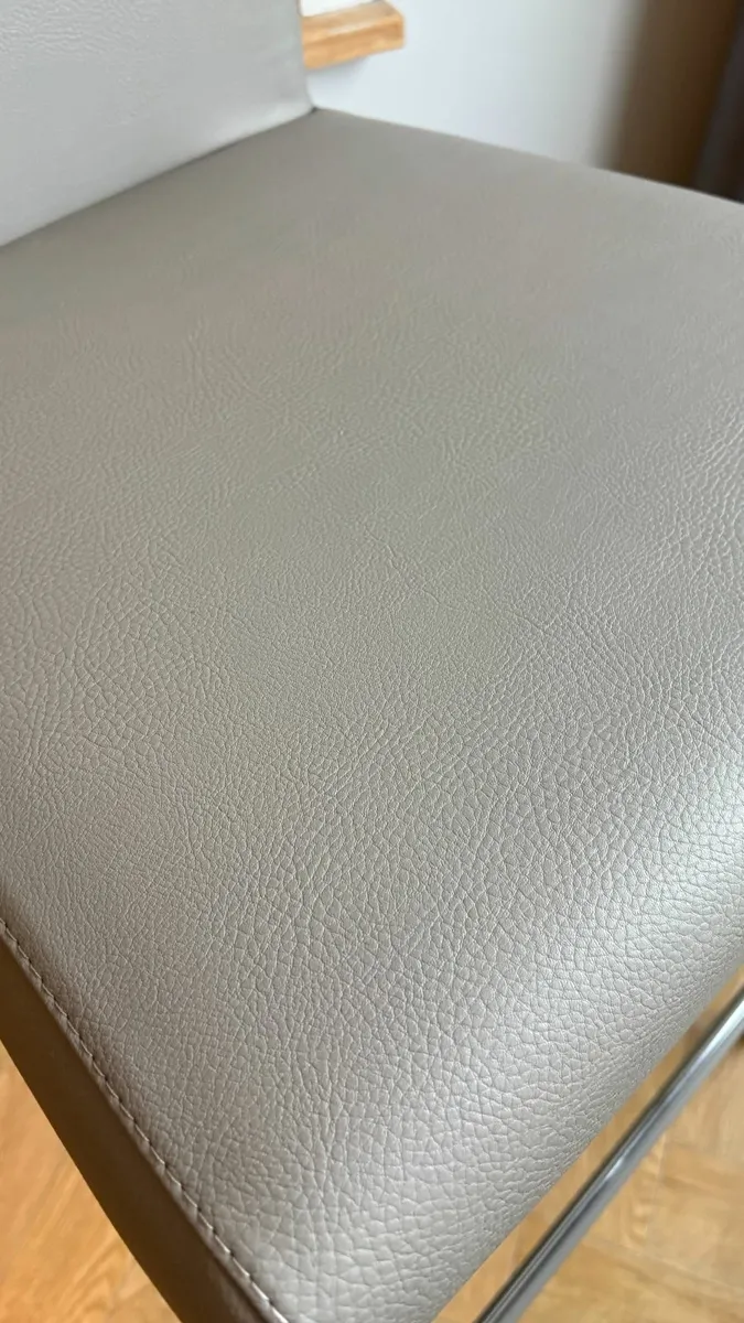 Garda Barstool by Connubia in Taupe Faux Leather - Image 2